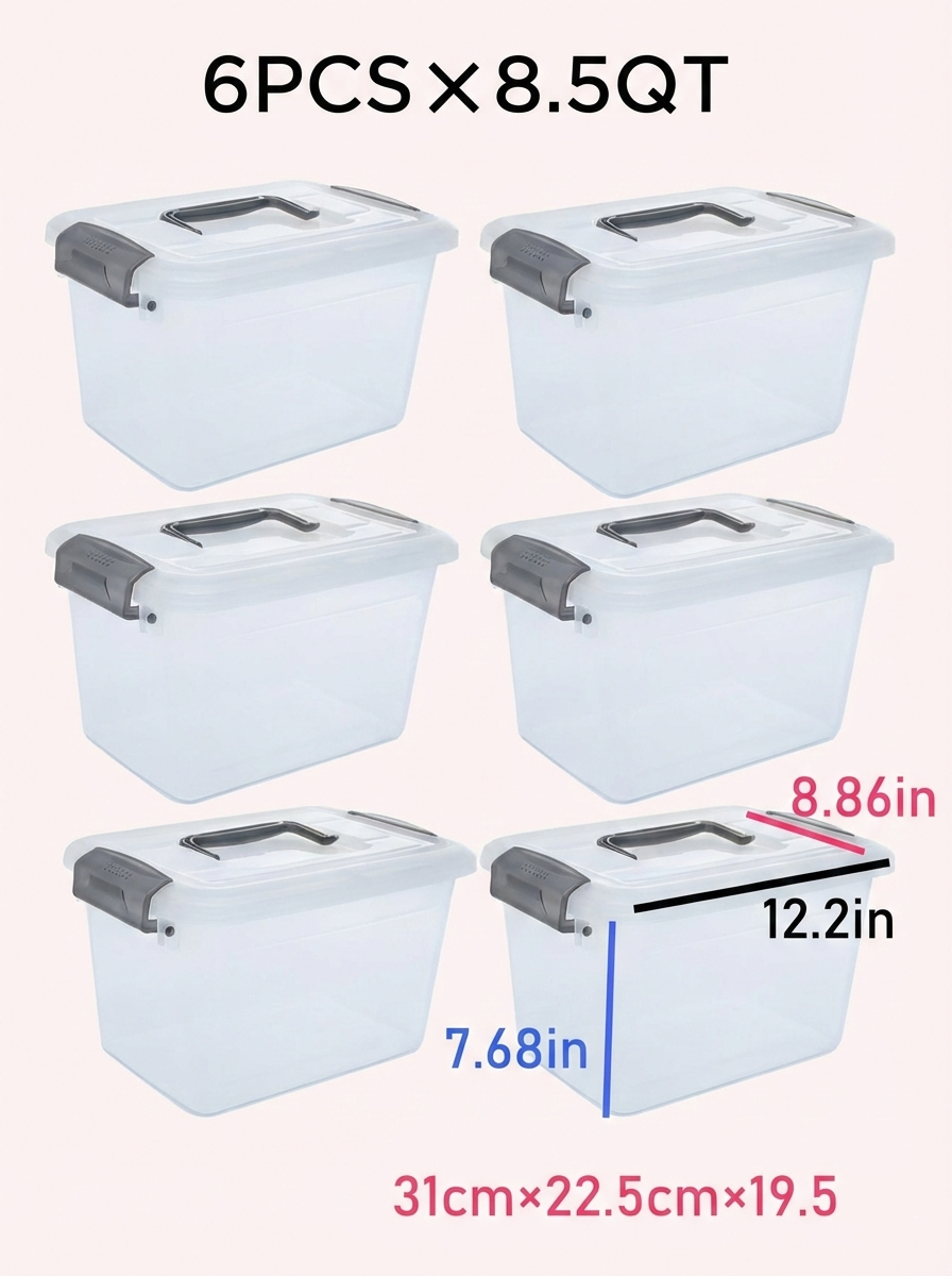 Stackable Clear Storage Boxes