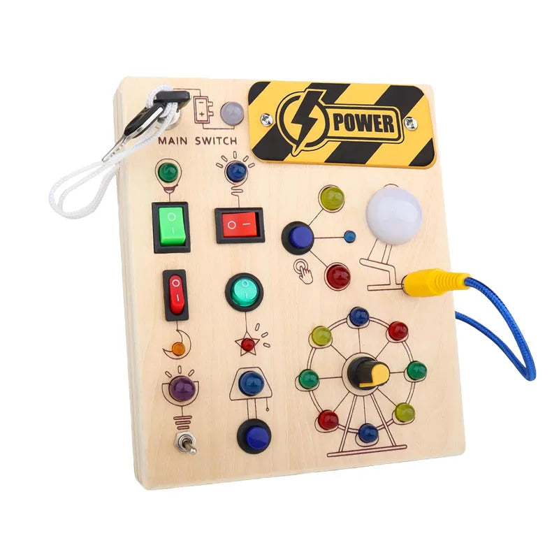 Sensory Busy Board with Interactive Switches & Lights