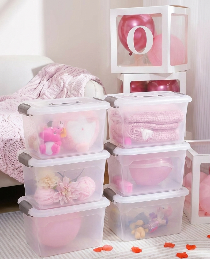 Stackable Clear Storage Boxes