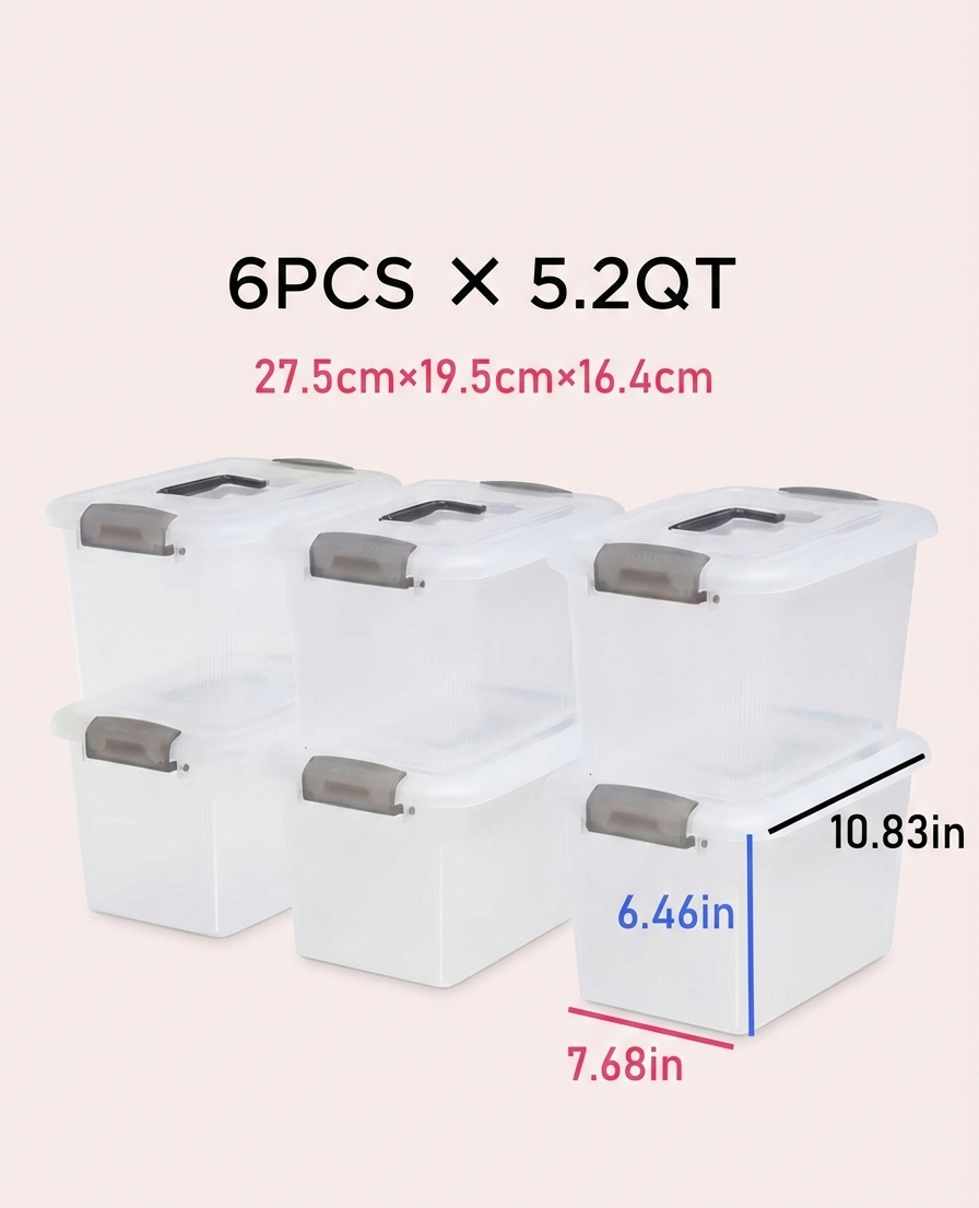 Stackable Clear Storage Boxes