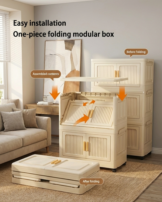 Foldable Rolling Storage Cabinet