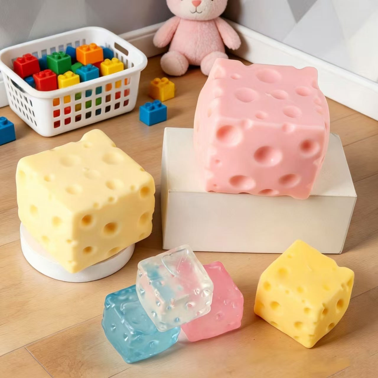 Slow Rebound Moldable Cheese Stress Relief Toy
