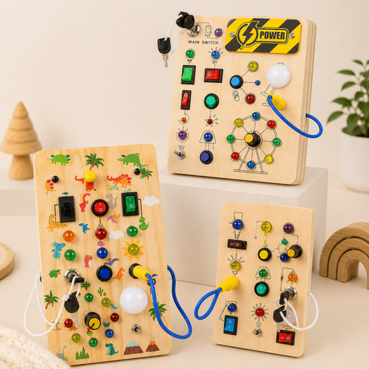 Sensory Busy Board with Interactive Switches & Lights