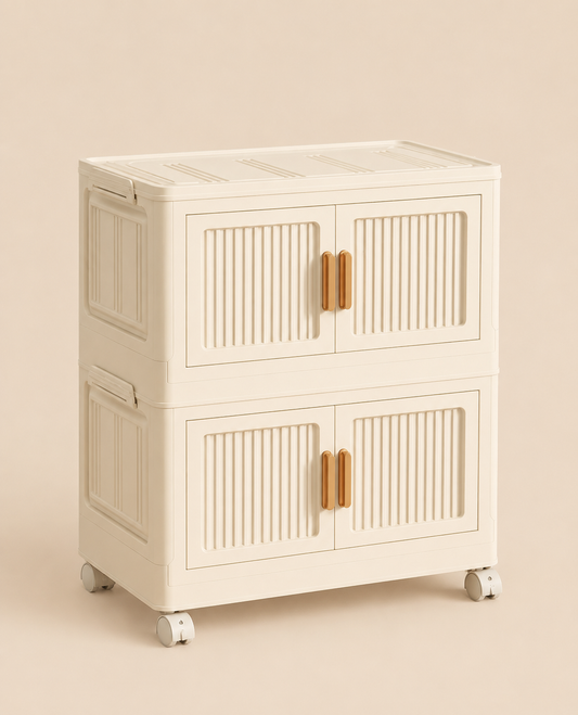 Foldable Rolling Storage Cabinet