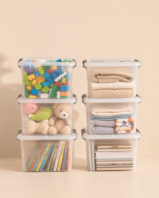 Stackable Clear Storage Boxes