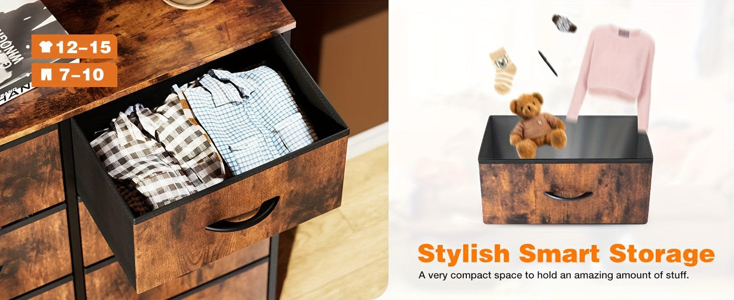 8 Drawer Dresser Storage Organizer