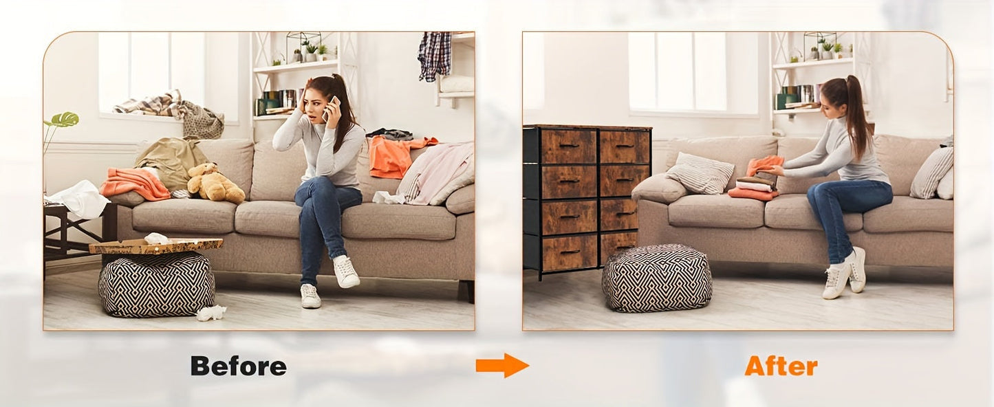 8 Drawer Dresser Storage Organizer