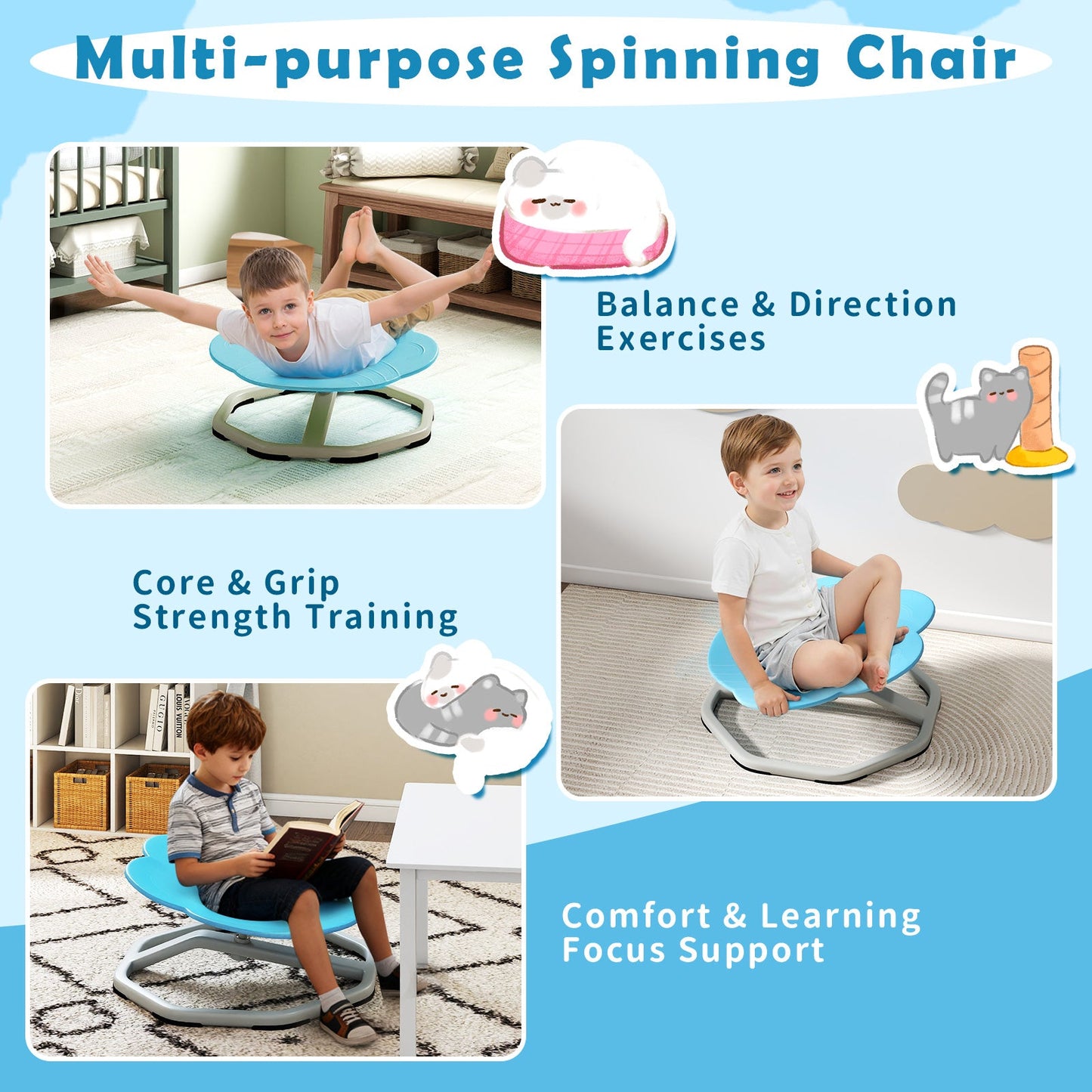 Kids Sensory Swivel Chair