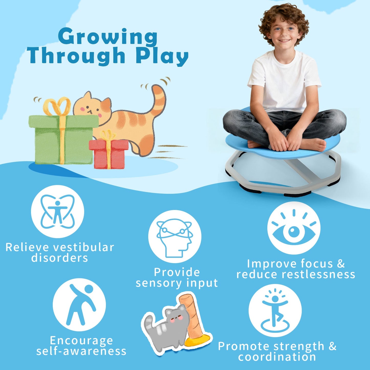 Kids Sensory Swivel Chair