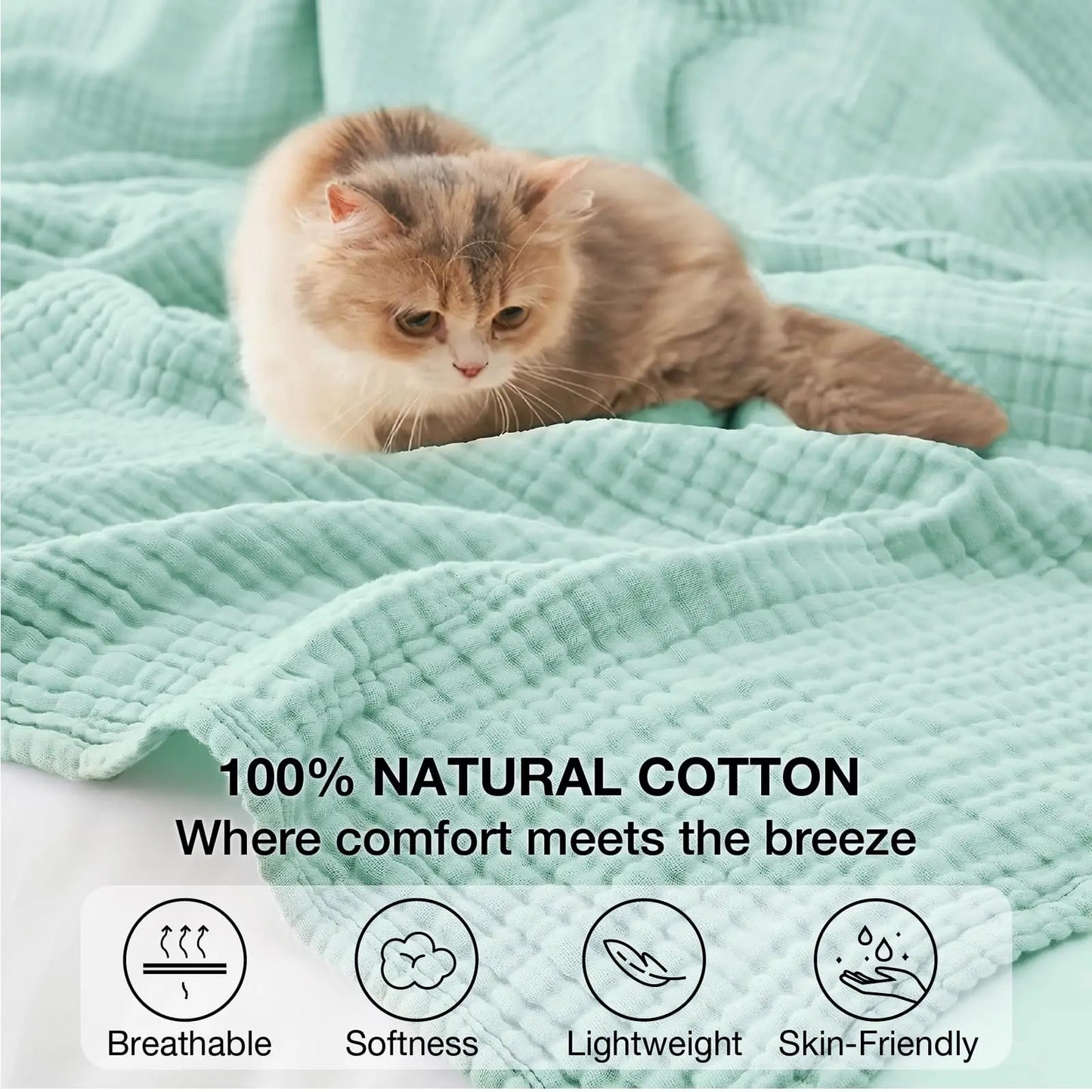 All-Season Muslin Gauze Throw