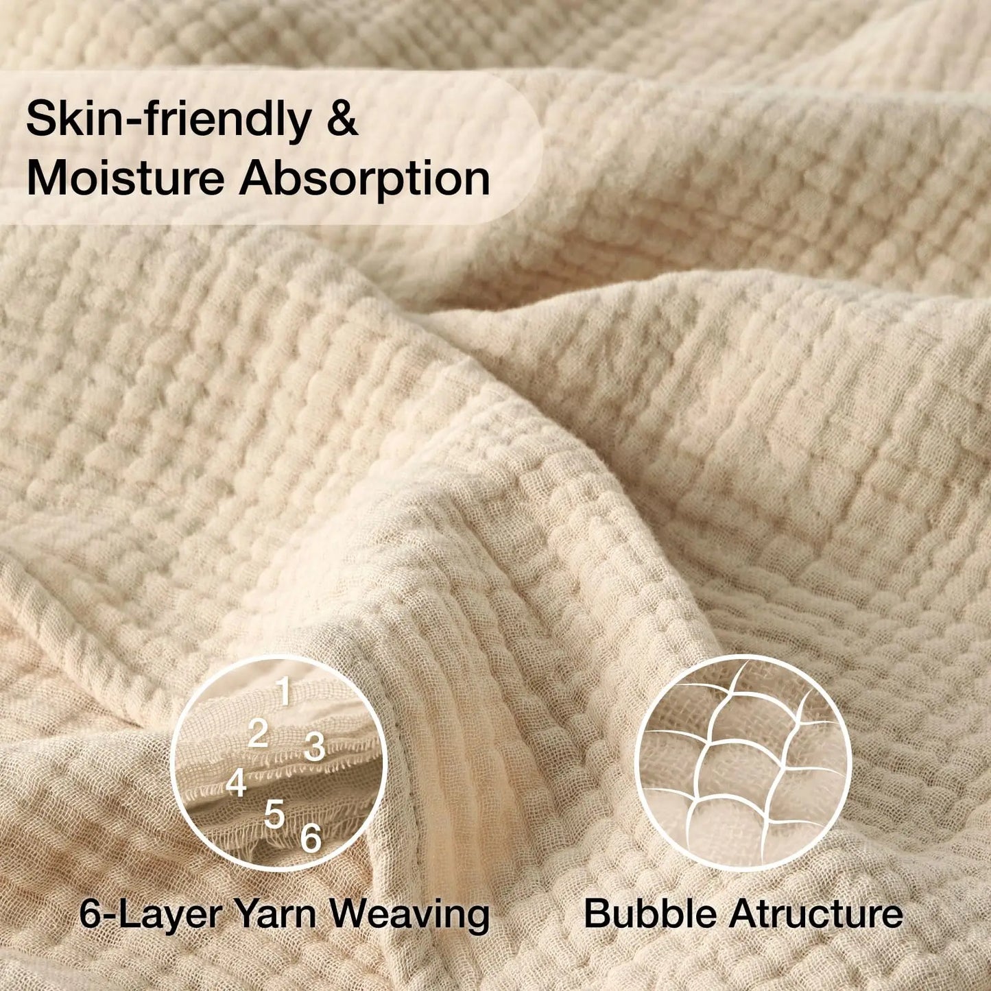All-Season Muslin Gauze Throw
