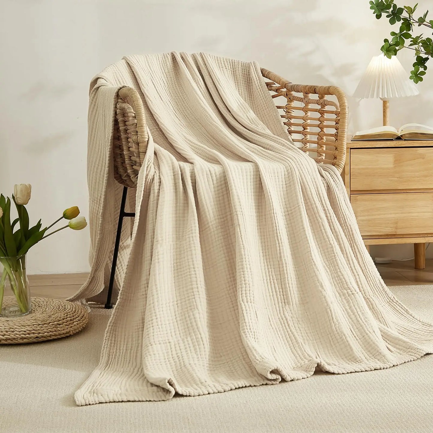 All-Season Muslin Gauze Throw