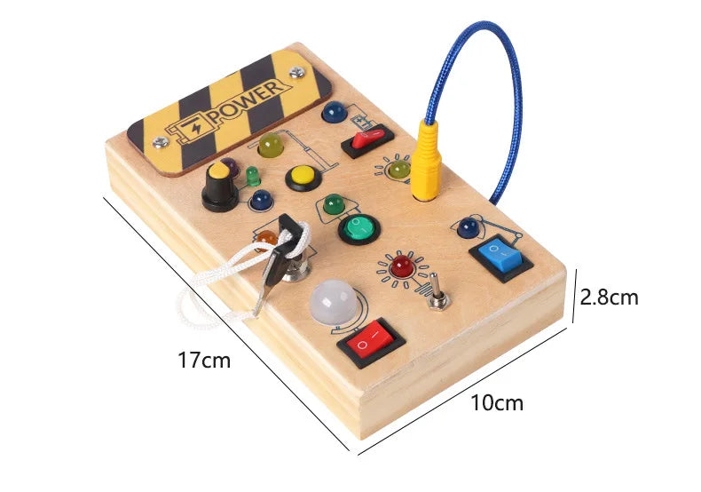 Sensory Busy Board with Interactive Switches & Lights