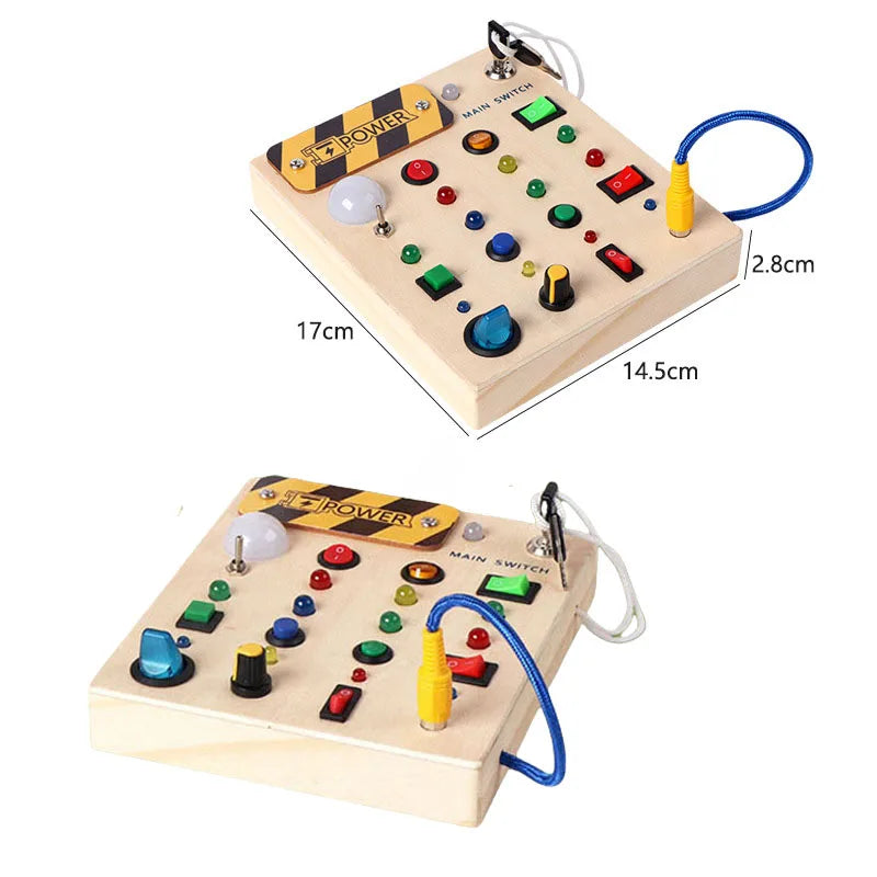 Sensory Busy Board with Interactive Switches & Lights